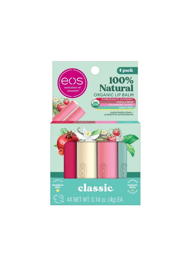 EOS CLASSIC 4PK LIP BALM 0.56oz.